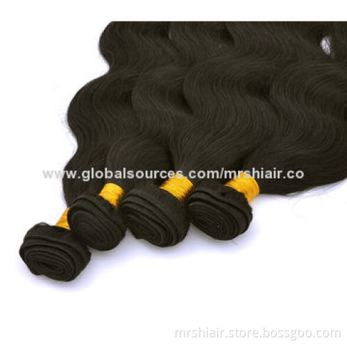 24-inch Unprocessed Natural Color Silk Straight Peruvian Virgin Hair Weave